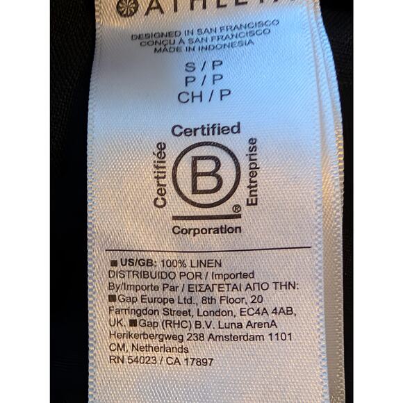 Athleta Black Retreat Linen High Rise Ankle Pants - Small Petite - Picture 7 of 7